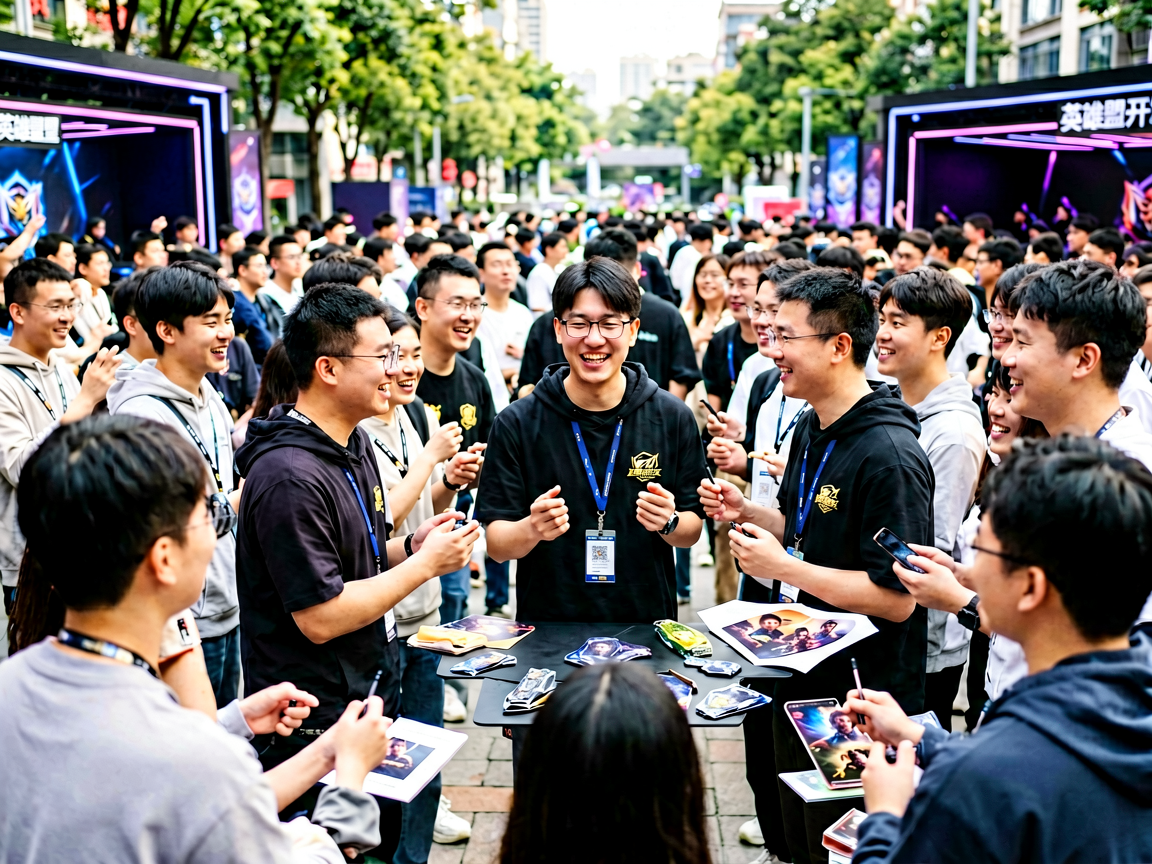 英雄联盟电竞赛事粉丝互动活动现场